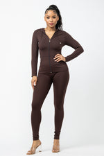 Load image into Gallery viewer, Basic BROWN Legging Set
